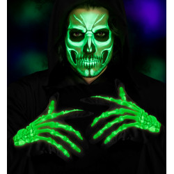 Rukavice - kostrové ruky svietiace v tme